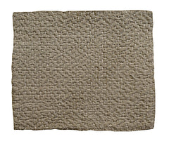 A Rustic White on White Zokin: Thick Allover Stitching
